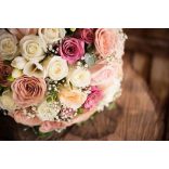 Pasztell menyasszonyi csokor