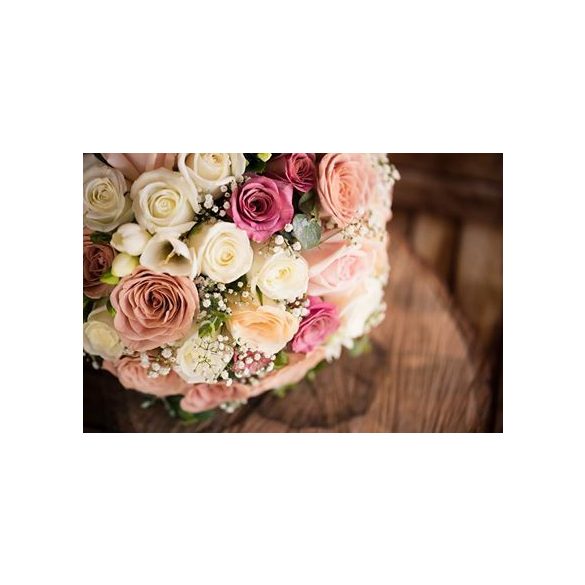 Pasztell menyasszonyi csokor