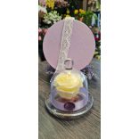 Örök rózsa üveg búrában Fehér