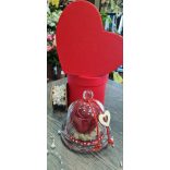 Örök rózsa üveg búrában Piros