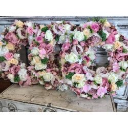 Vegyes művirágos ajtódísz