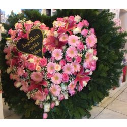 Feliratos álló koszorú 