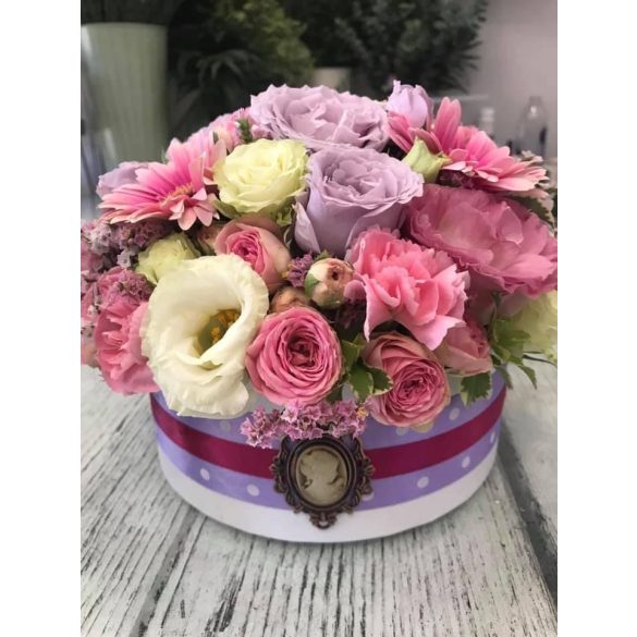 Rózsaszín-lila vegyes virágbox